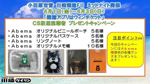 CSスピードチャンネル視聴者プレゼント