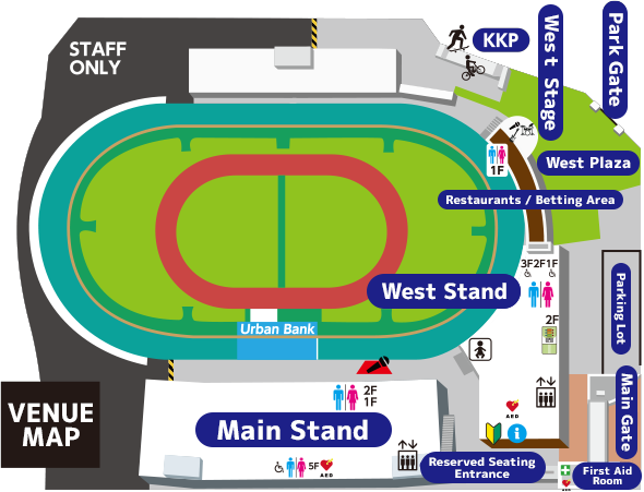 Kawasaki Velodrome venue map