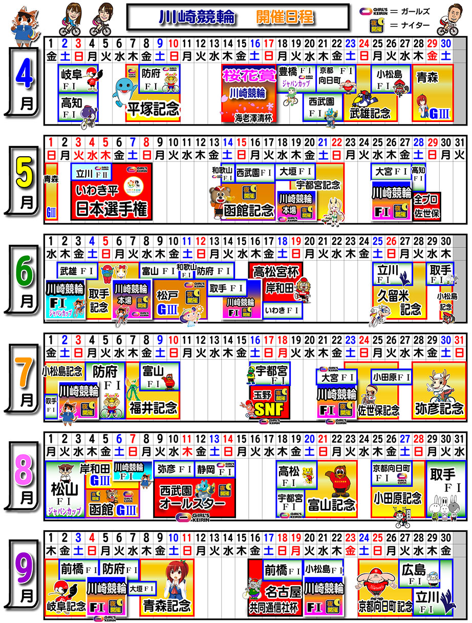 2022年度上期開催日程